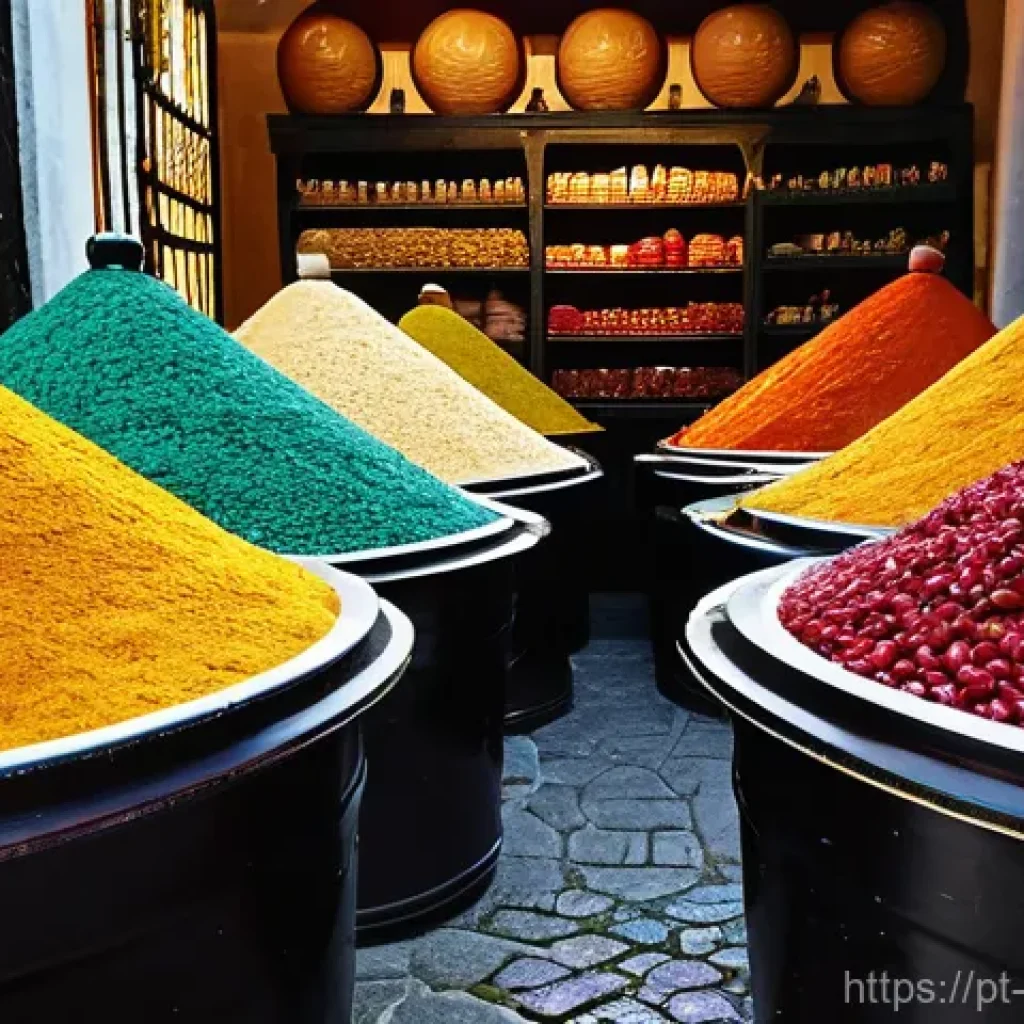 컬러테라피의 경제적 효과 분석 - Image Prompt 1: The Allure of Colors in a Portuguese Marketplace**